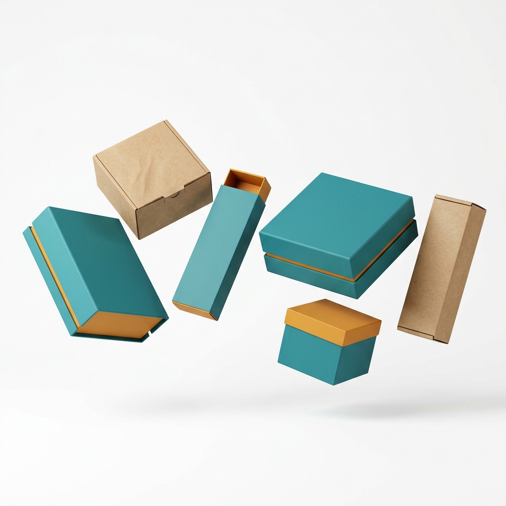 Custom packaging boxes floating – Packuumi Packaging Studio