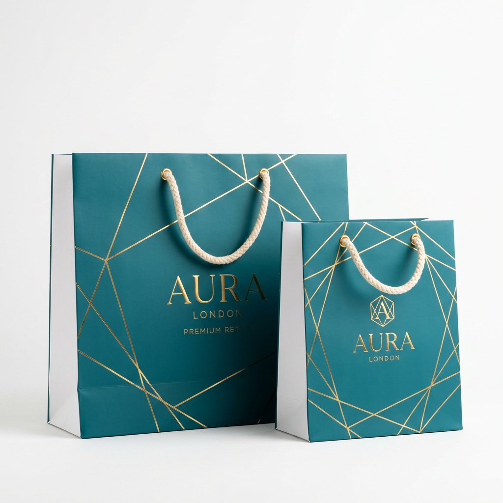 Custom Luxury Paper Bag dengan Rope Handle
